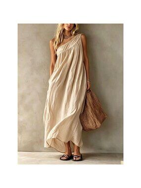 Full Size One-Shoulder Maxi Dress Plus Size